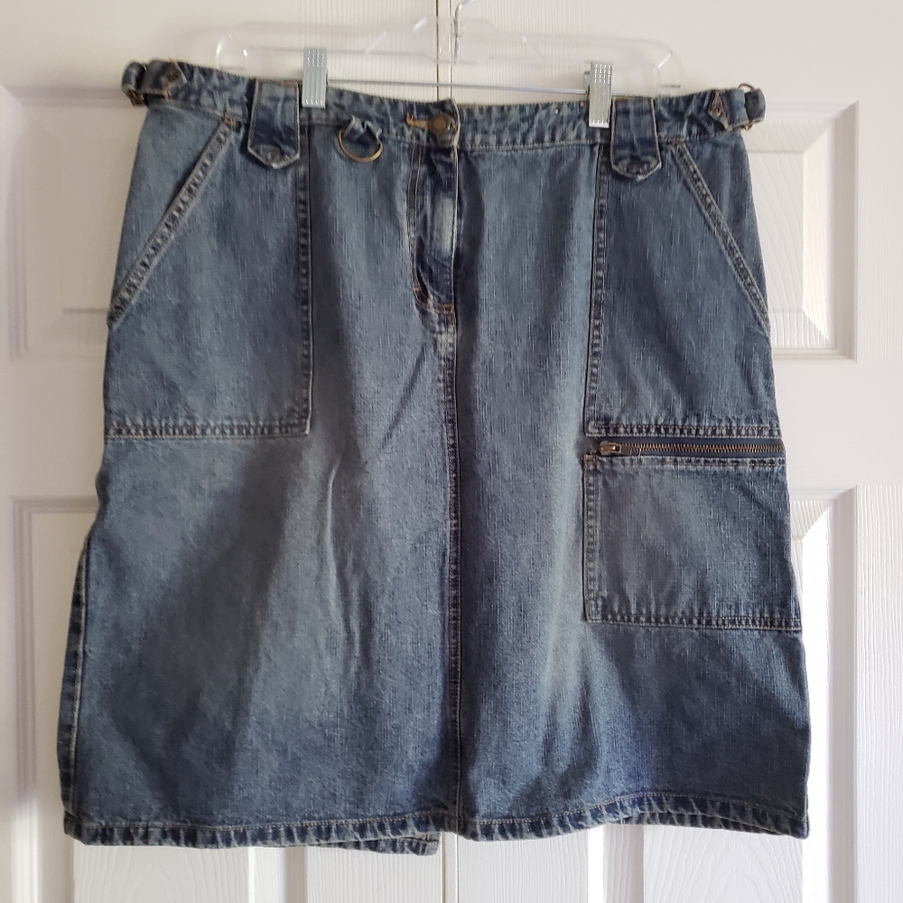 Vintage Faded Glory Jean Skirt Size 16